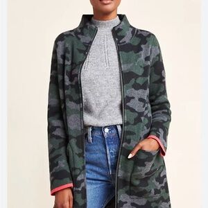 Anthropologie Camouflage Women's Sweater Jacket